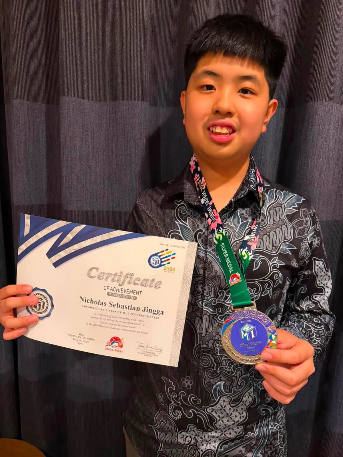  Silver Medal pada World Mathematics Invitational (WMI) Grand Final 2026 Jepang 4
