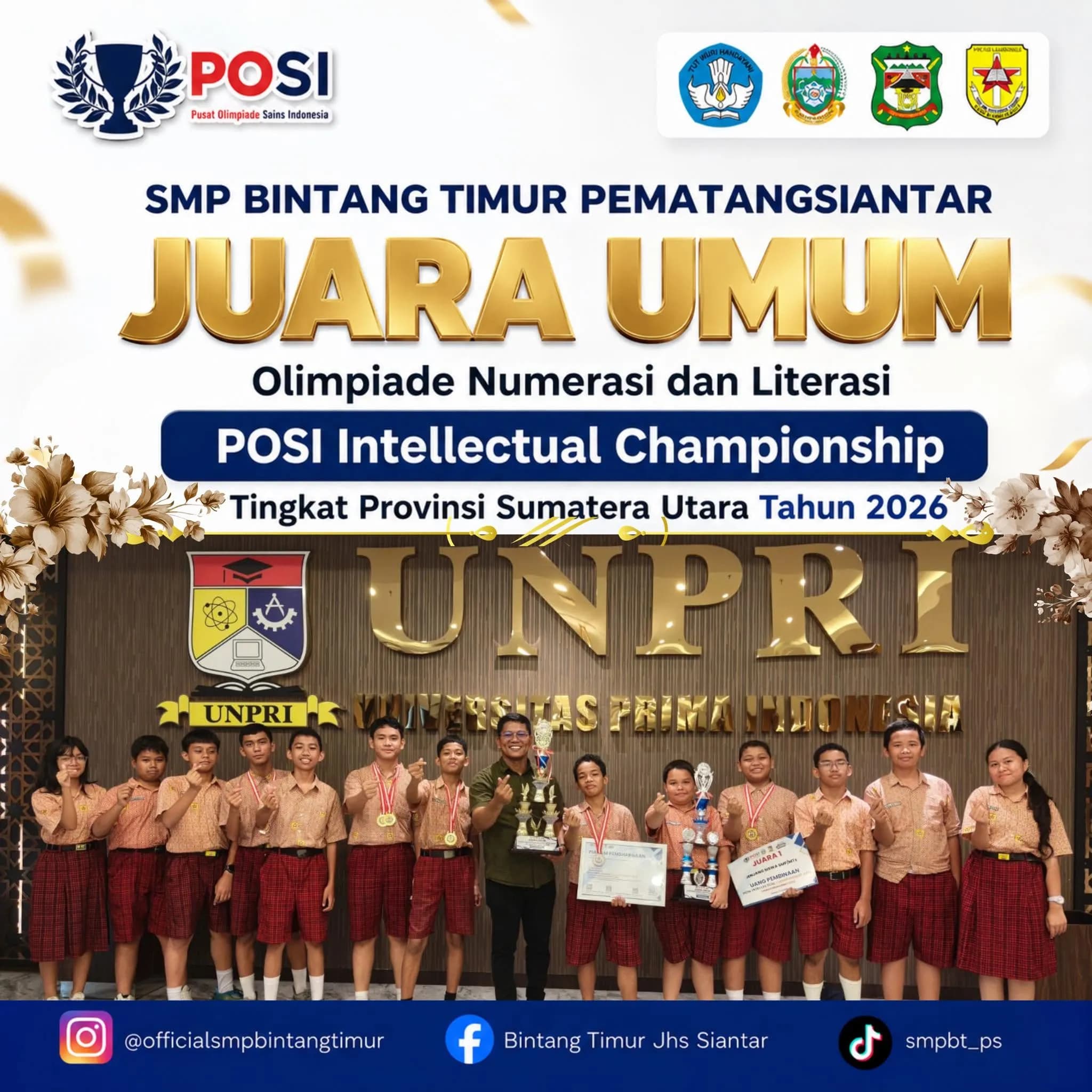 Juara Umum I pada POSI Intellectual Championship 2026