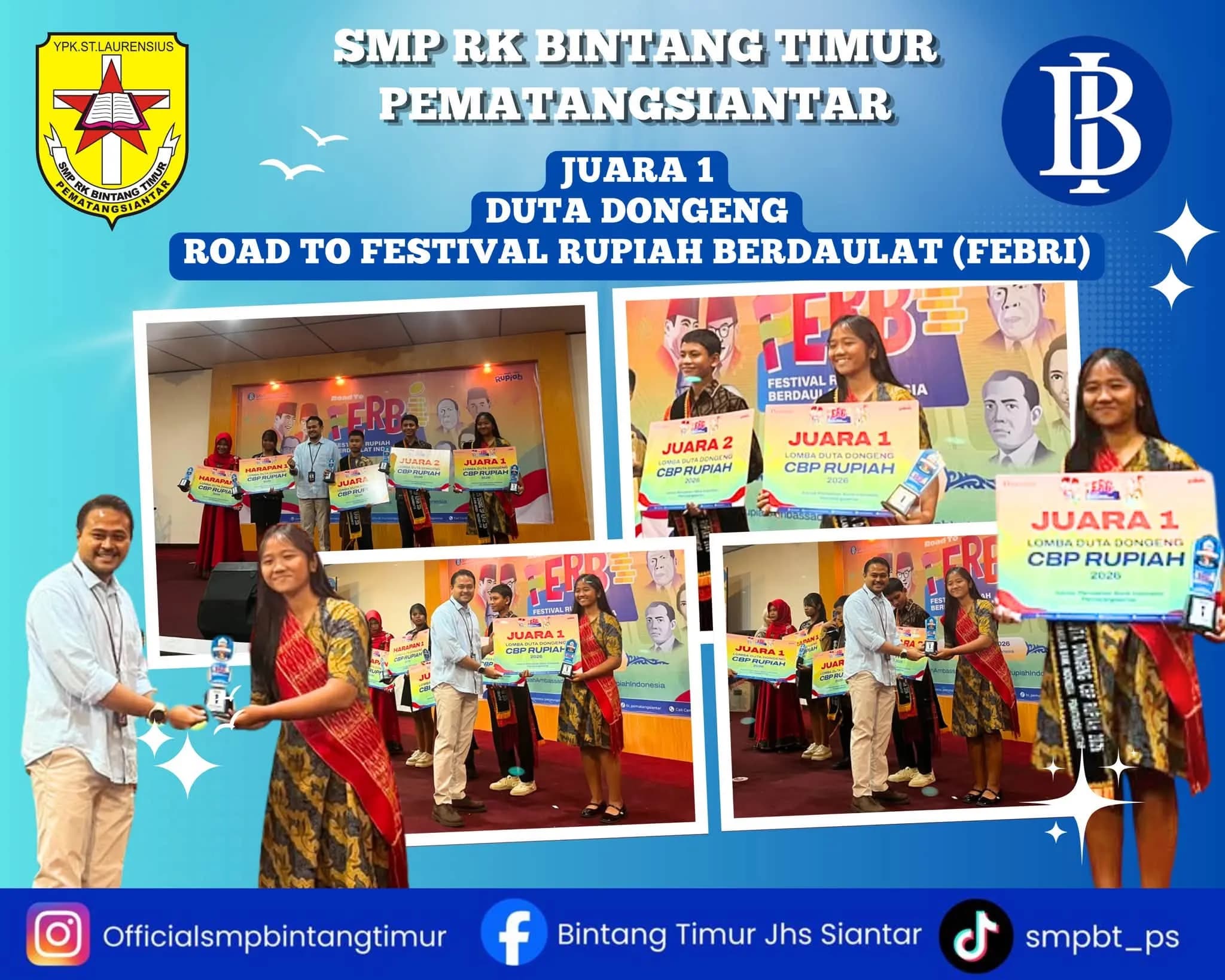 Juara 1 Duta Dongeng Road to Festival Rupiah Berdaulat Indonesia (FEBRI) 2026 3