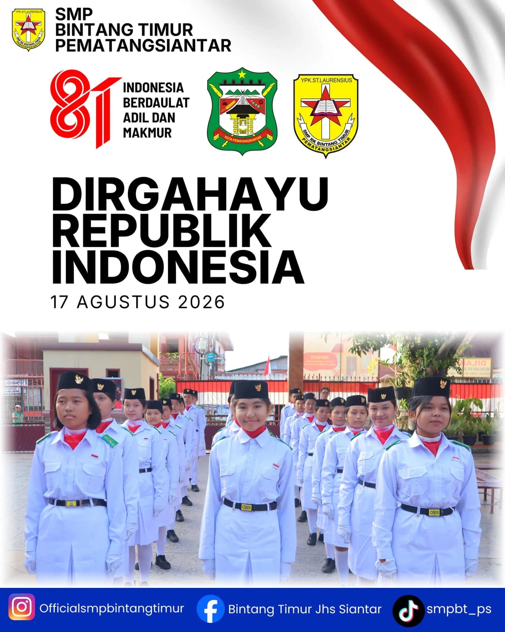 HUT ke-81 Kemerdekaan RI di SMP RK Bintang Timur Pematangsiantar 3
