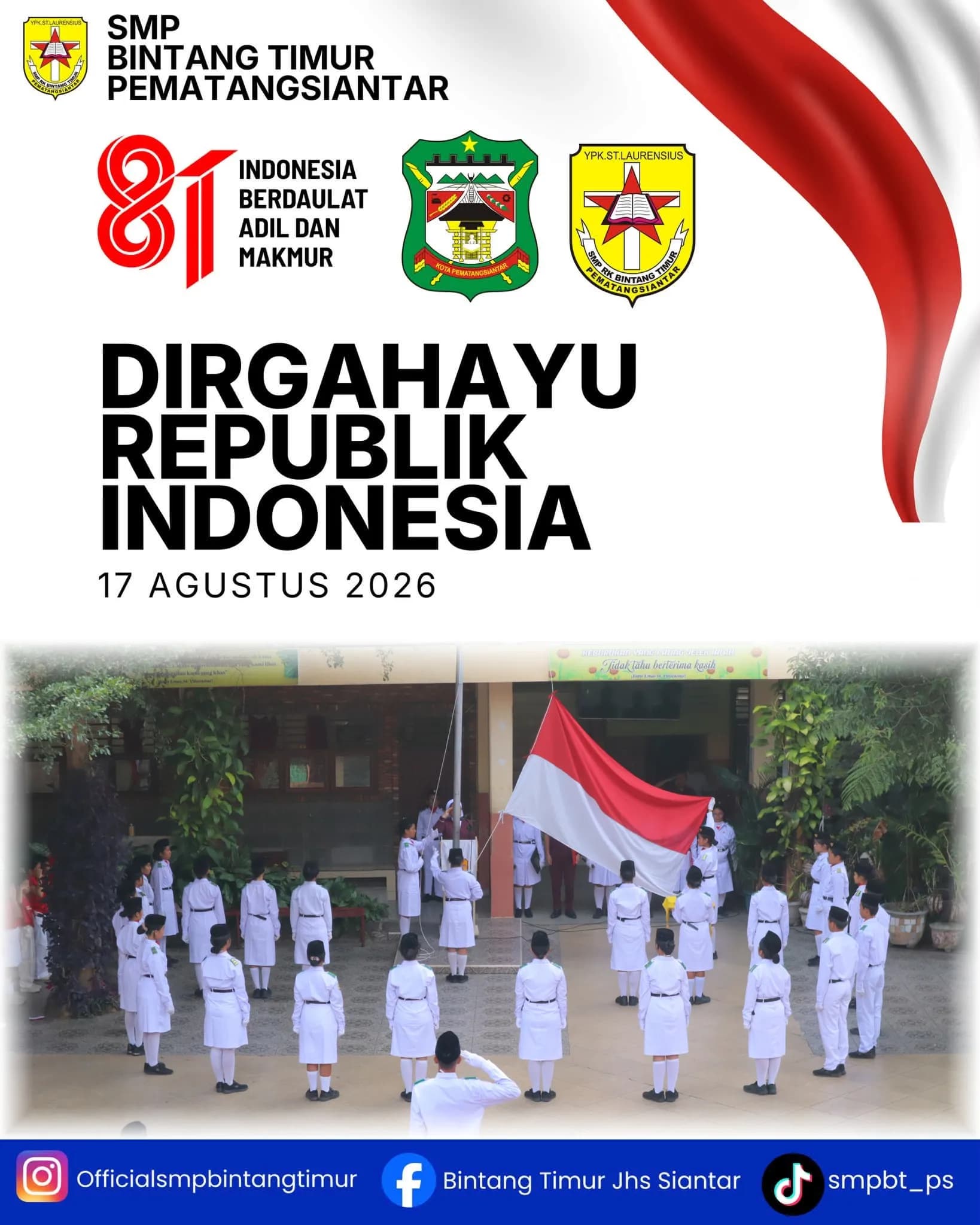 HUT ke-81 Kemerdekaan RI di SMP RK Bintang Timur Pematangsiantar 4
