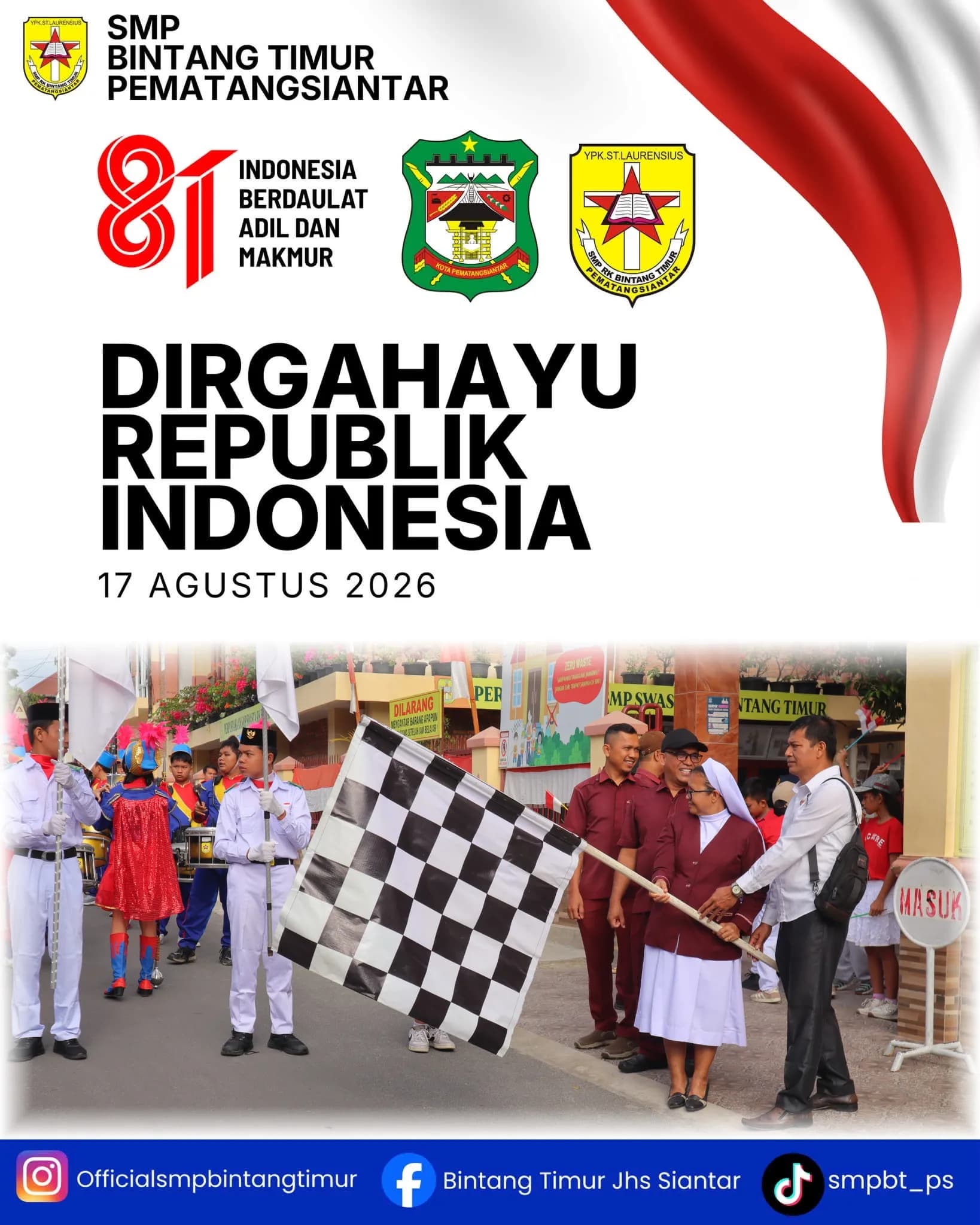HUT ke-81 Kemerdekaan RI di SMP RK Bintang Timur Pematangsiantar 6