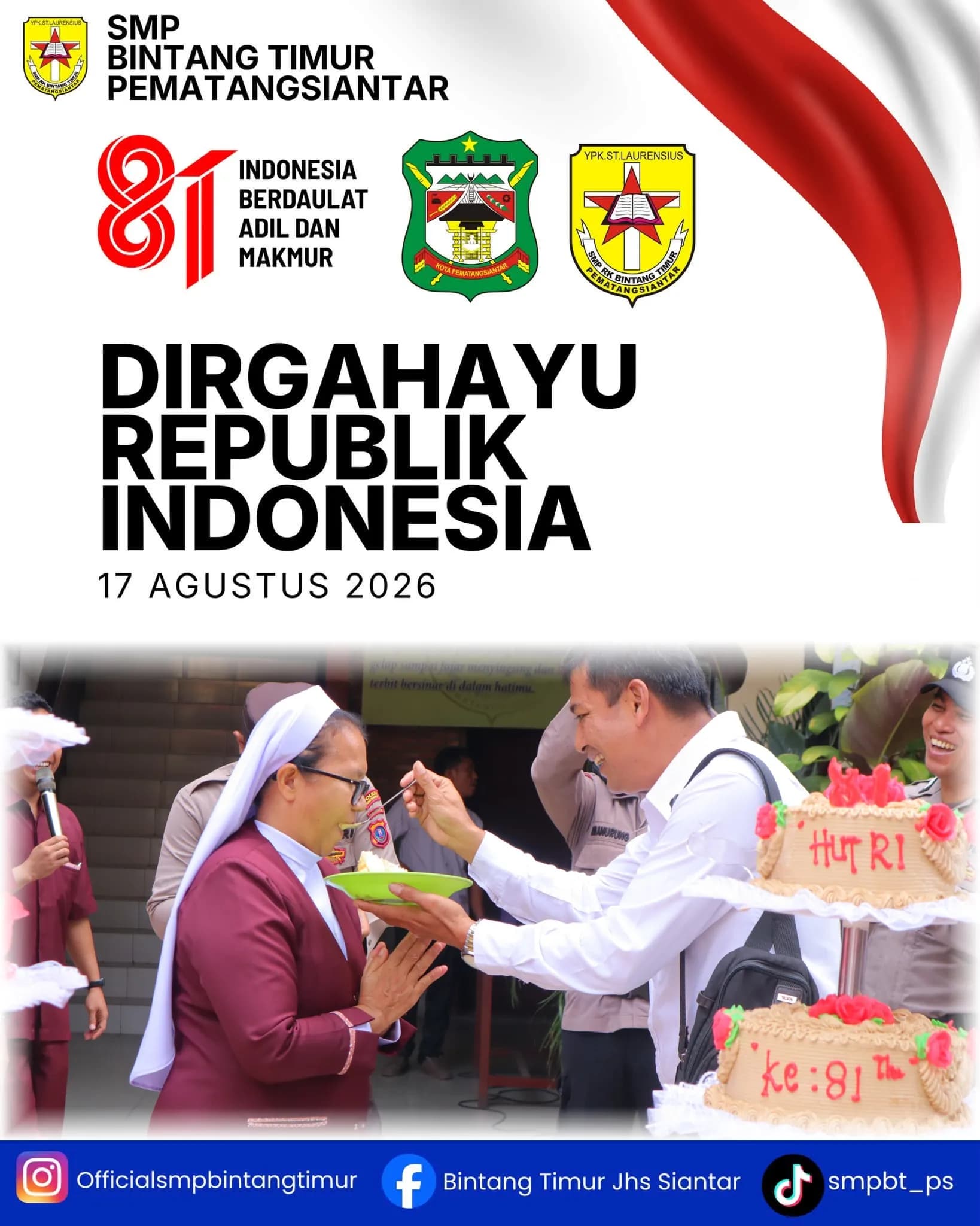 HUT ke-81 Kemerdekaan RI di SMP RK Bintang Timur Pematangsiantar 7