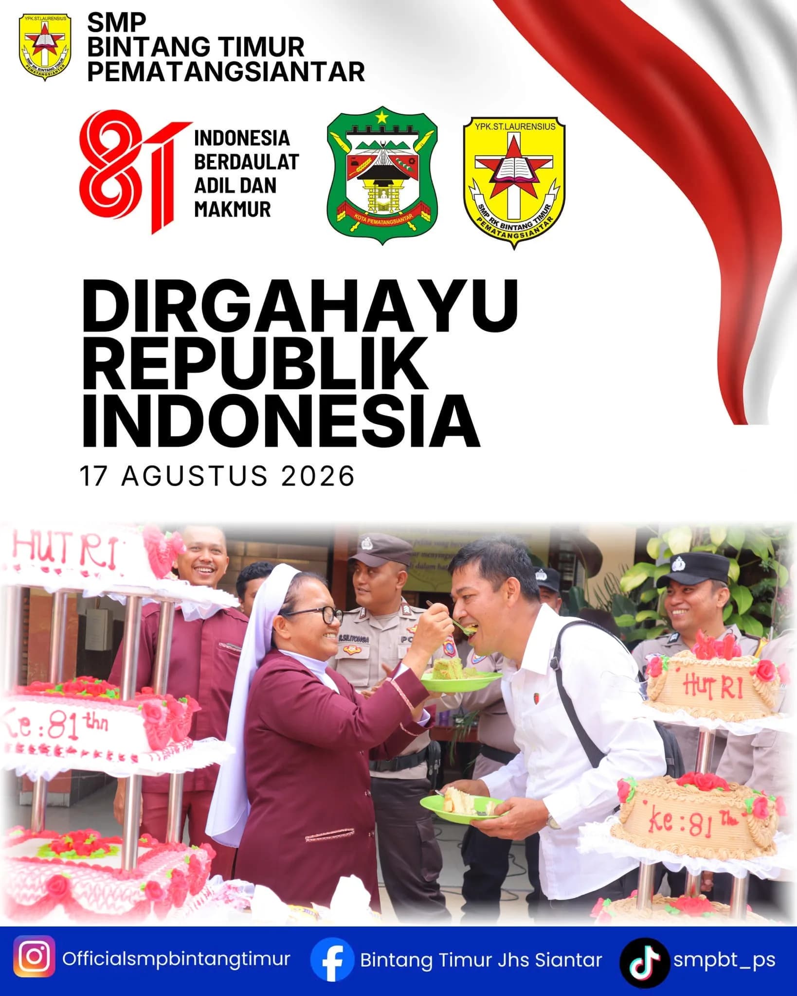 HUT ke-81 Kemerdekaan RI di SMP RK Bintang Timur Pematangsiantar 8