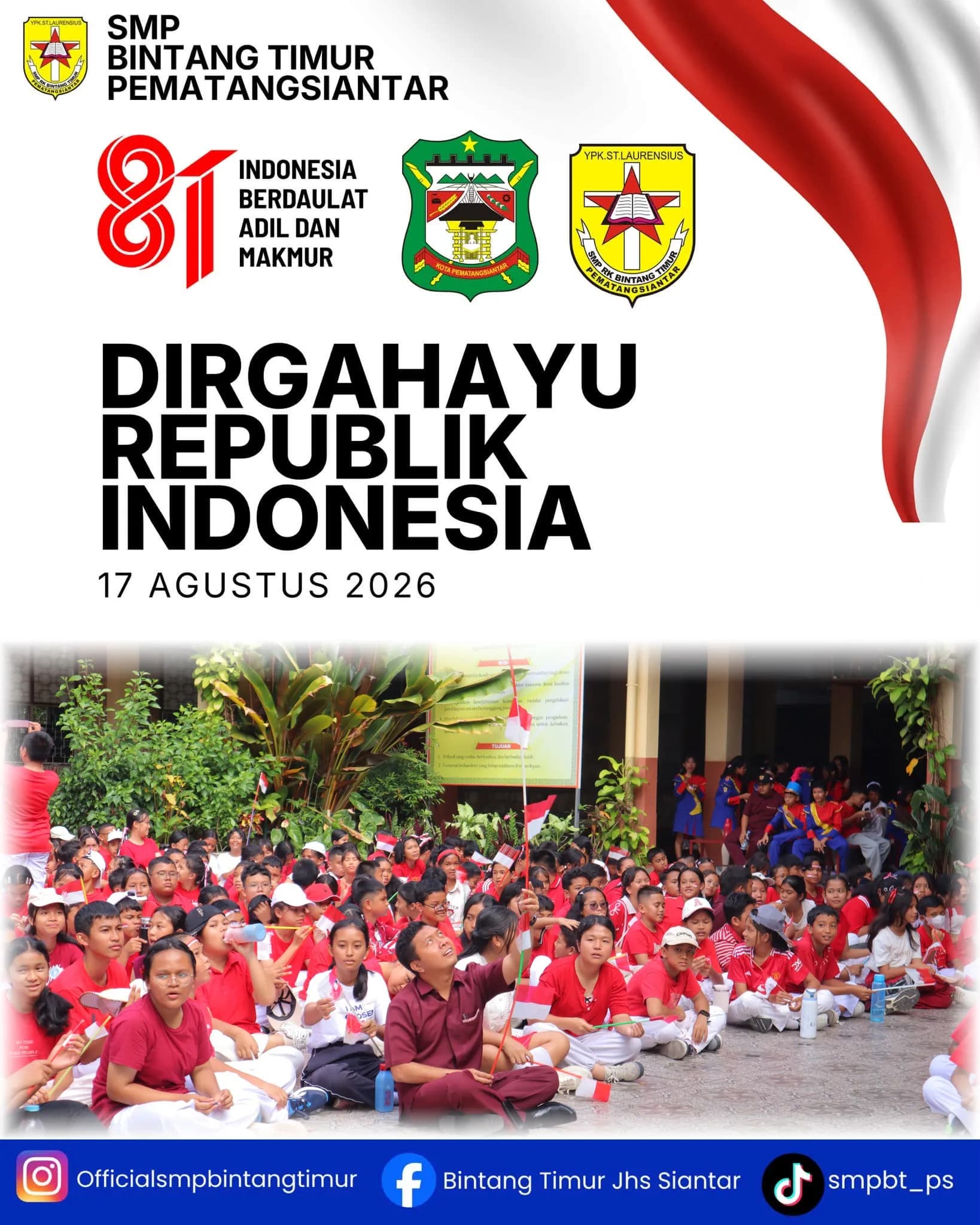HUT ke-81 Kemerdekaan RI di SMP RK Bintang Timur Pematangsiantar 10