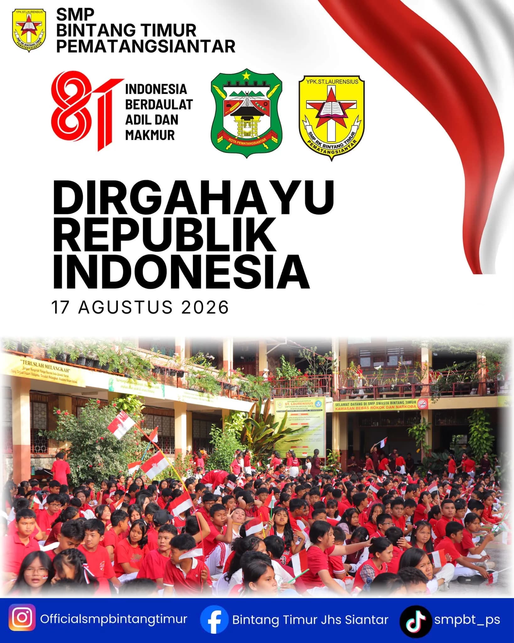 HUT ke-81 Kemerdekaan RI di SMP RK Bintang Timur Pematangsiantar 11