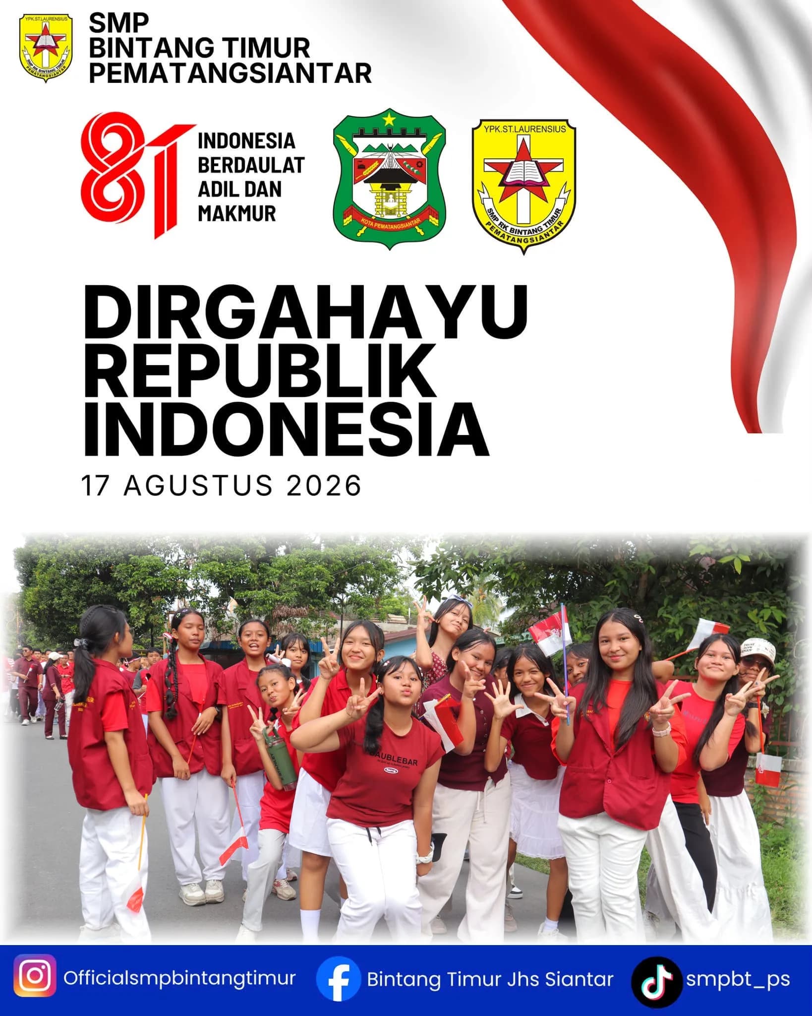 HUT ke-81 Kemerdekaan RI di SMP RK Bintang Timur Pematangsiantar 12