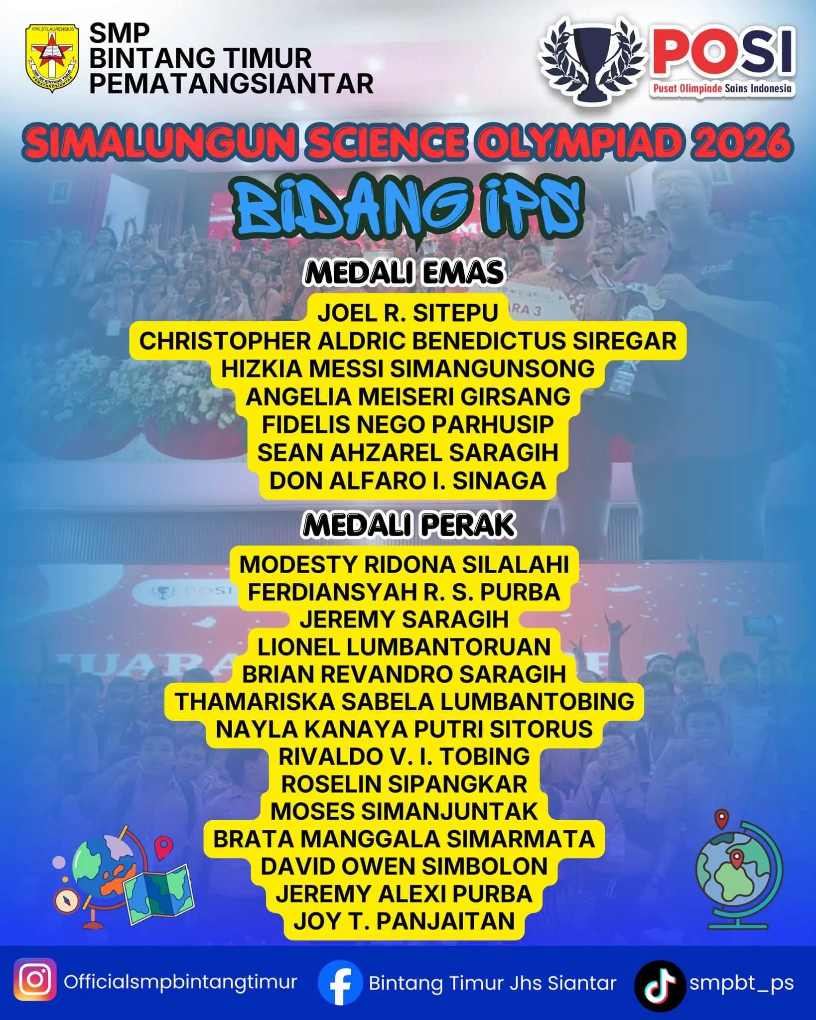 104 Medali! SMP Bintang Timur Pematangsiantar Raih Juara Umum 1 Simalungun Science Olympiad 2026 4