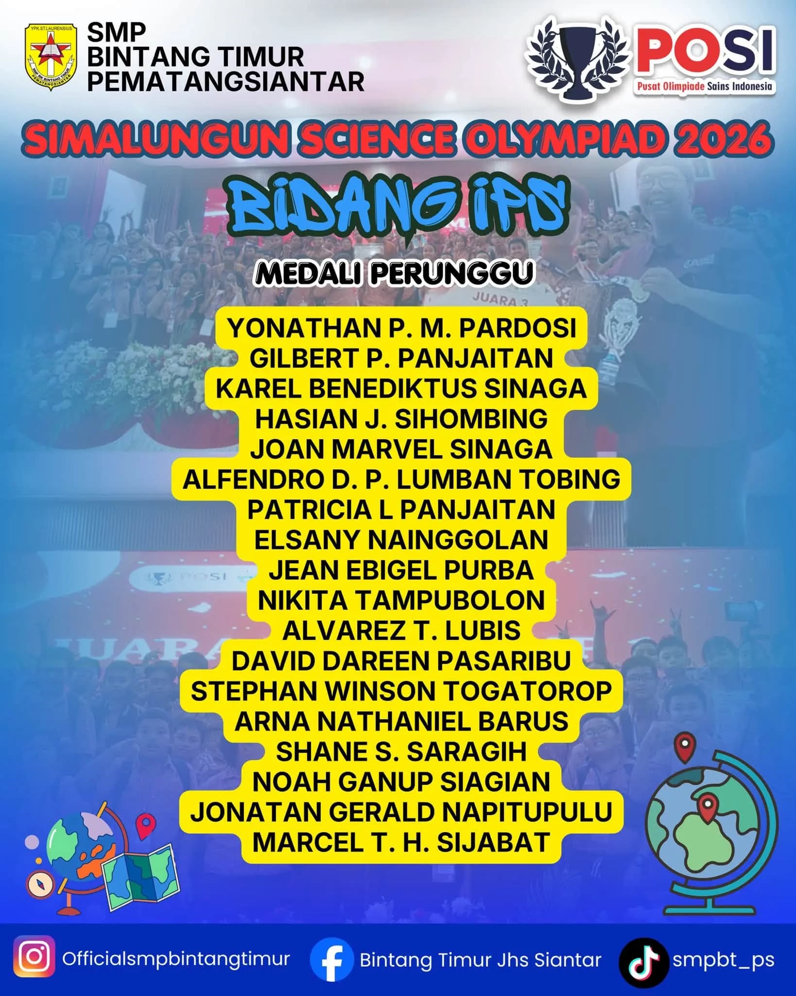104 Medali! SMP Bintang Timur Pematangsiantar Raih Juara Umum 1 Simalungun Science Olympiad 2026 5