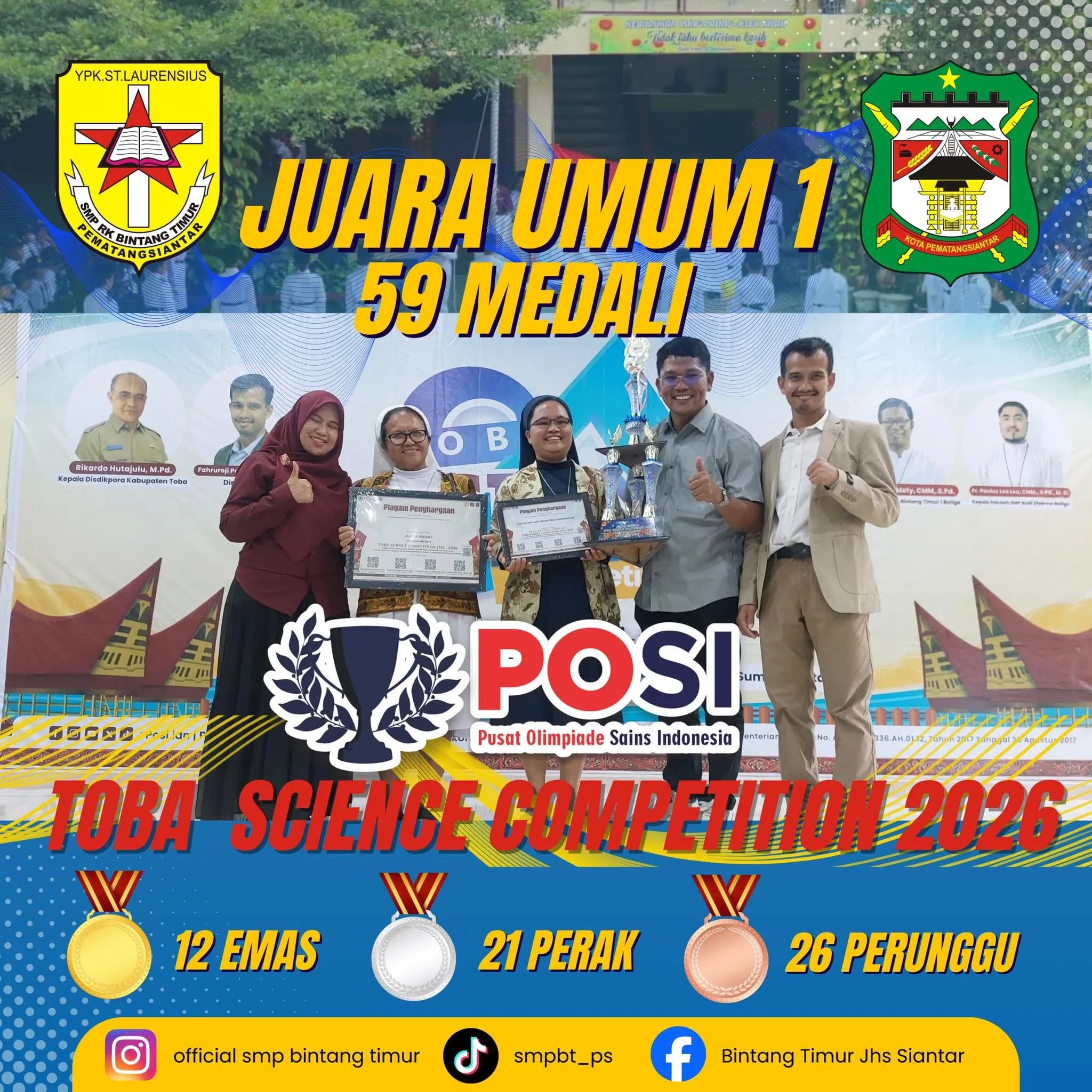 Juara Umum I pada Toba Science Competition 2026