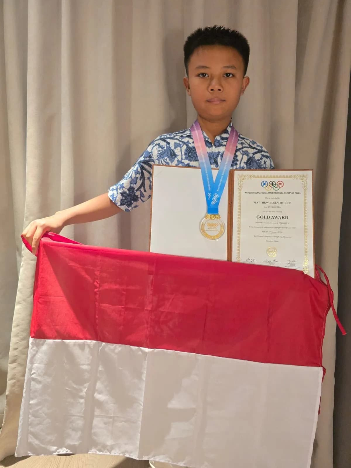Murid SMP RK Bintang Timur Pematangsiantar Raih Medali Emas pada World International Mathematical Olympiad (WIMO) 2026 di Tiongkok 3