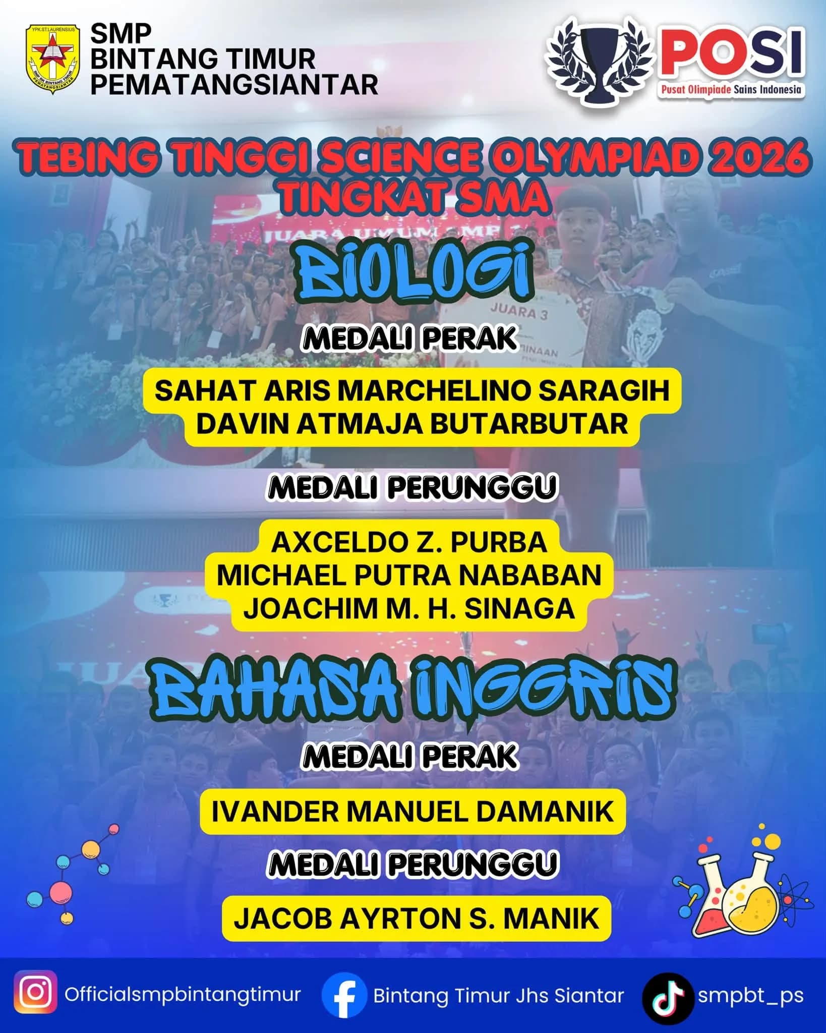 Tantang Diri di Kategori SMA, Siswa Bintang Timur Raih 18 Medali di Tebing Tinggi SO 2026 3