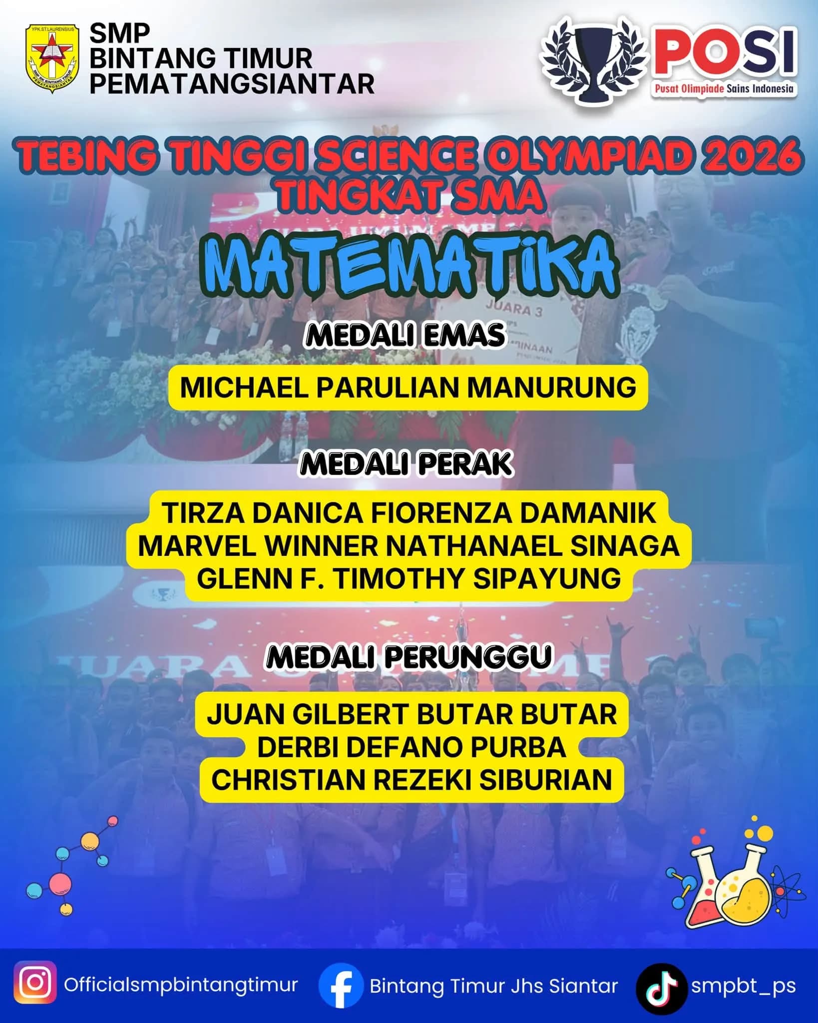 Tantang Diri di Kategori SMA, Siswa Bintang Timur Raih 18 Medali di Tebing Tinggi SO 2026 2